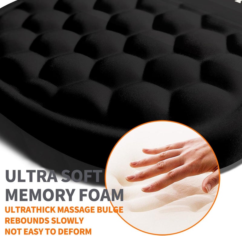 Armanza Ergonomic Joint Wrist Support Mouse Pad with Memory Foam Cushion Massage Bump, Carpal Tunnel Pain Relief Mousepad Slope Design for Wrist Rest, 11.8x7.9 in, Funny Skeleton - Image 3